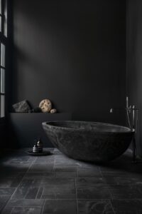 14 Unique Black Bathroom Interior Ideas You Will Love! - My Decor Inspo
