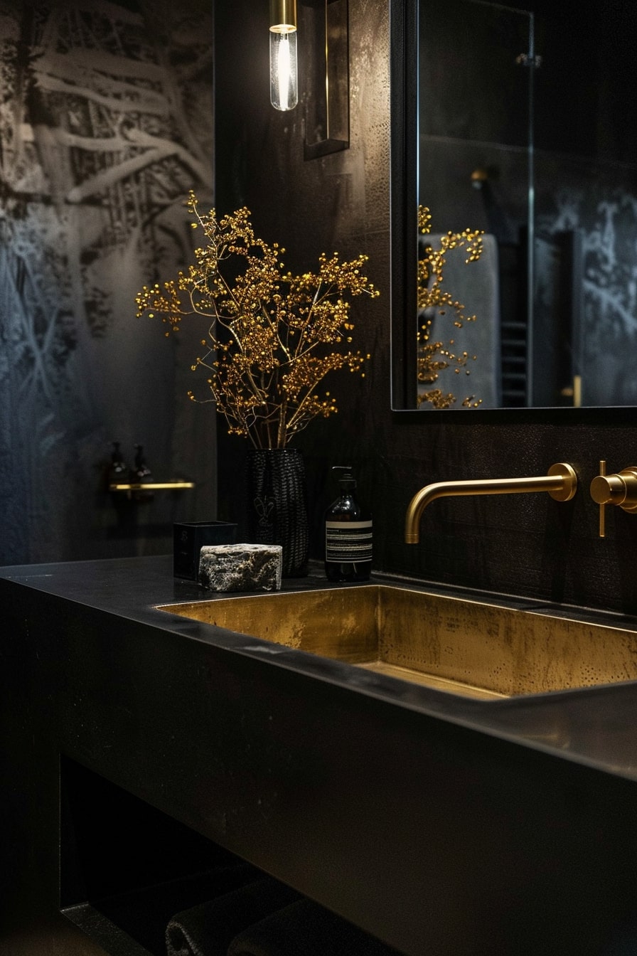 14 Unique Black Bathroom Interior Ideas You Will Love! - My Decor Inspo