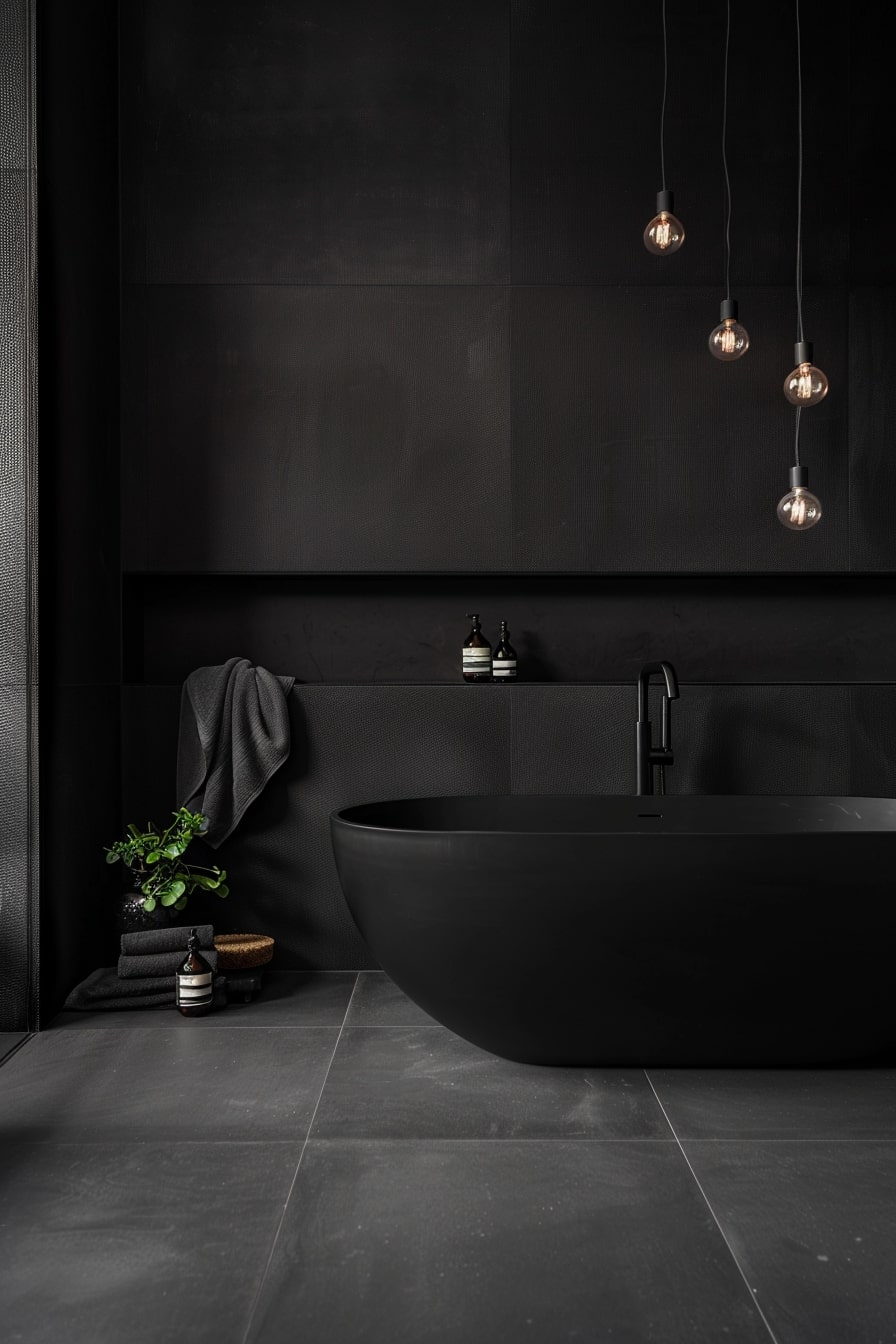 14 Unique Black Bathroom Interior Ideas You Will Love! - My Decor Inspo