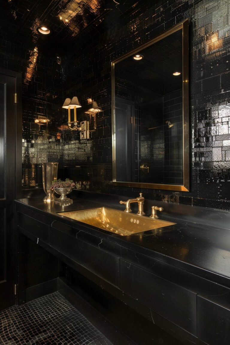 14 Unique Black Bathroom Interior Ideas You Will Love! - My Decor Inspo