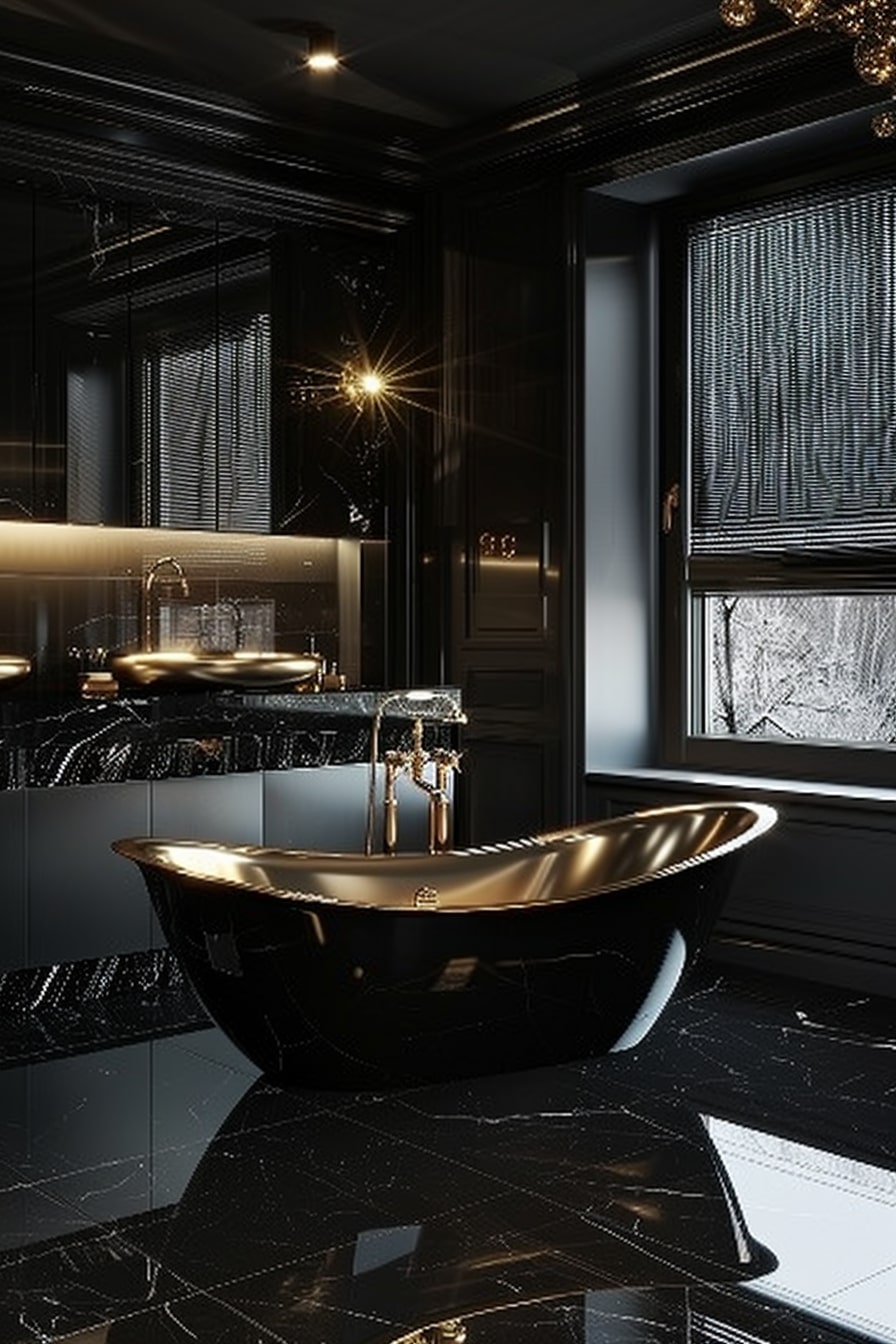 14 Unique Black Bathroom Interior Ideas You Will Love! - My Decor Inspo
