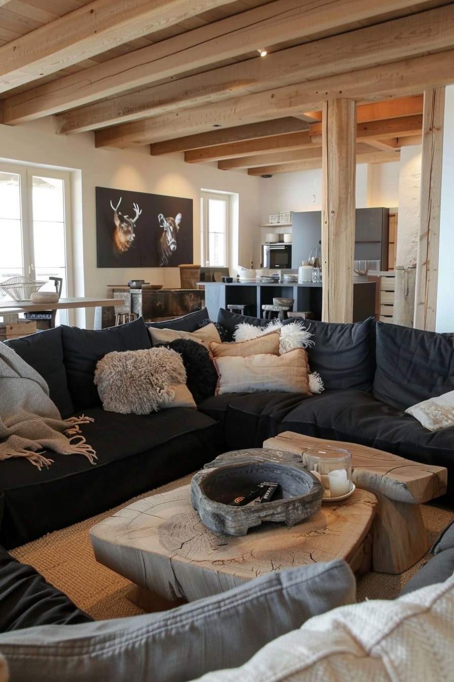 18 Black And Neutral Living Room Ideas You Will Love! - My Decor Inspo