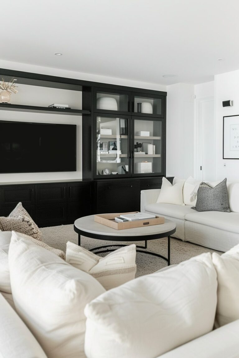 18 Black And Neutral Living Room Ideas You Will Love! - My Decor Inspo