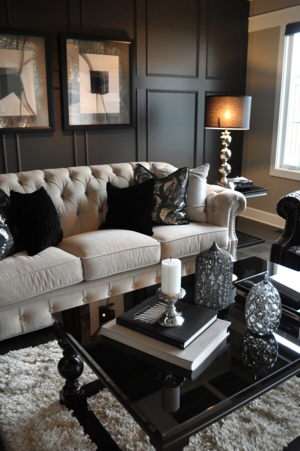 18 Black And Neutral Living Room Ideas You Will Love! - My Decor Inspo