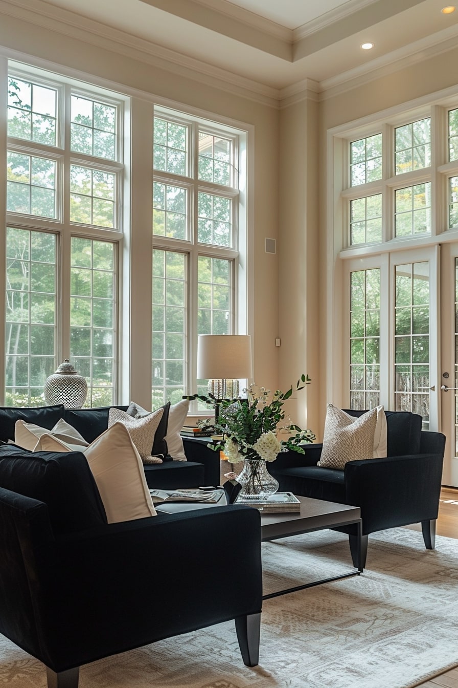 18 Black And Neutral Living Room Ideas You Will Love! - My Decor Inspo