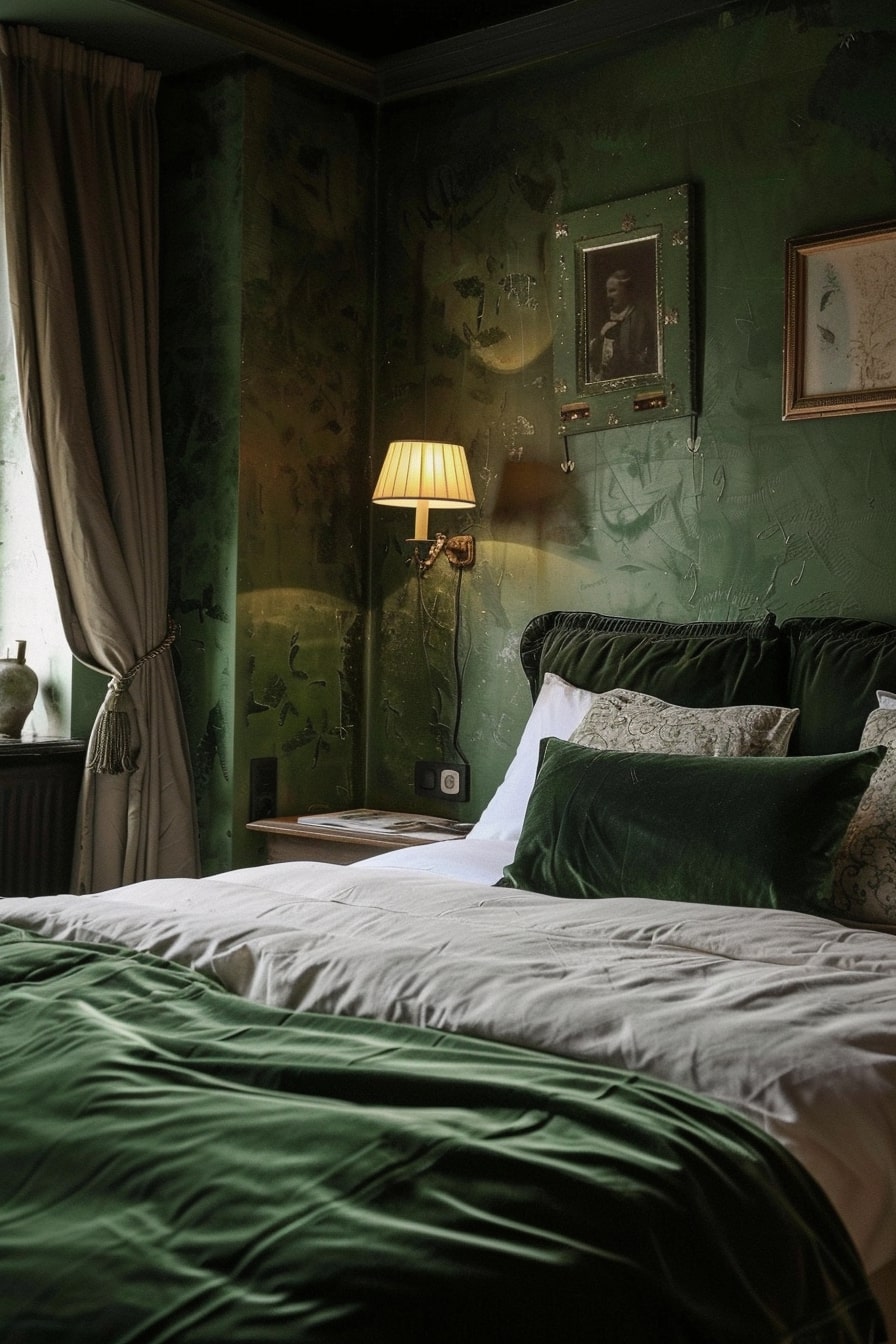 20 Enchanting Dark Green Bedroom Designs to Inspire You! - My Decor Inspo