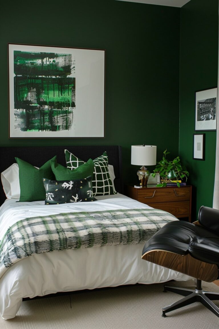 20 Enchanting Dark Green Bedroom Designs to Inspire You! - My Decor Inspo
