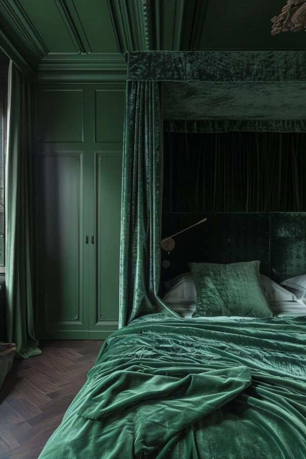 20 Enchanting Dark Green Bedroom Designs to Inspire You! - My Decor Inspo
