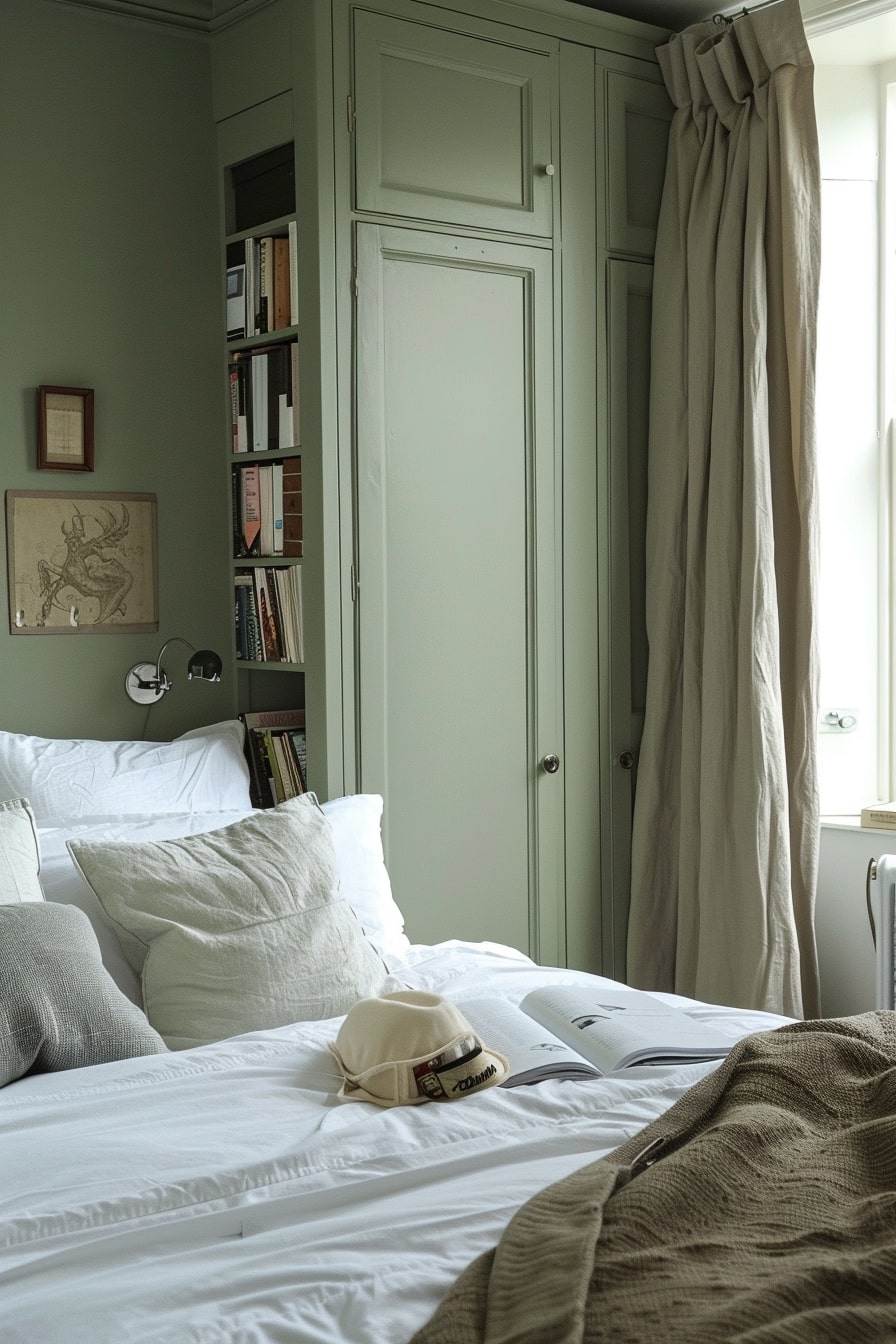 Sage Green Victorian Bedroom