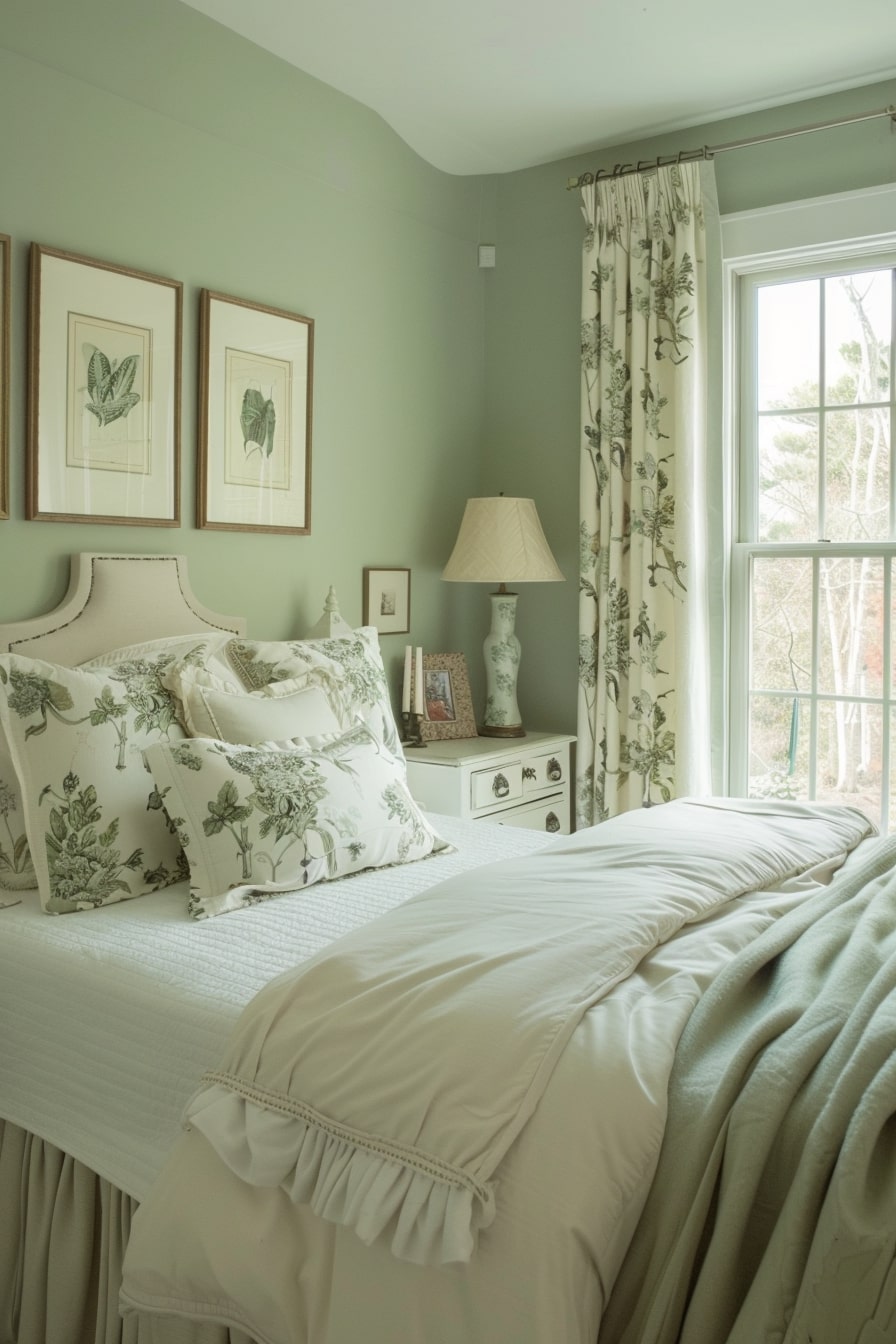 Serene Sage Green Bedroom With Plants A Calming Oasis Serene Sage Green Bedroom With Plants A Calming Oasis