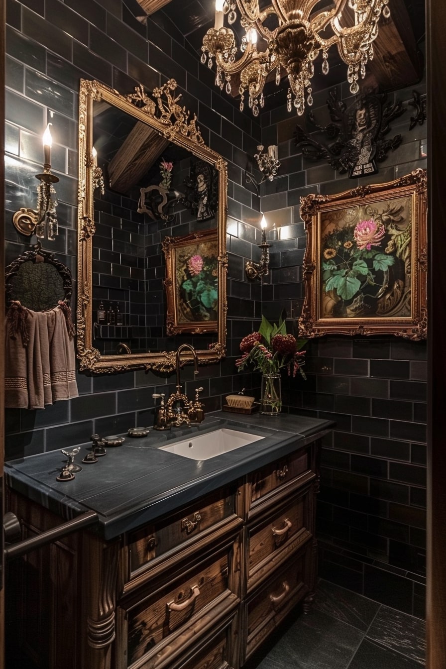 17 Dark Academia Bathroom Designs For Your Inspirations My Decor Inspo 17 Dark Academia Bathroom Designs For Your Inspirations My Decor Inspo