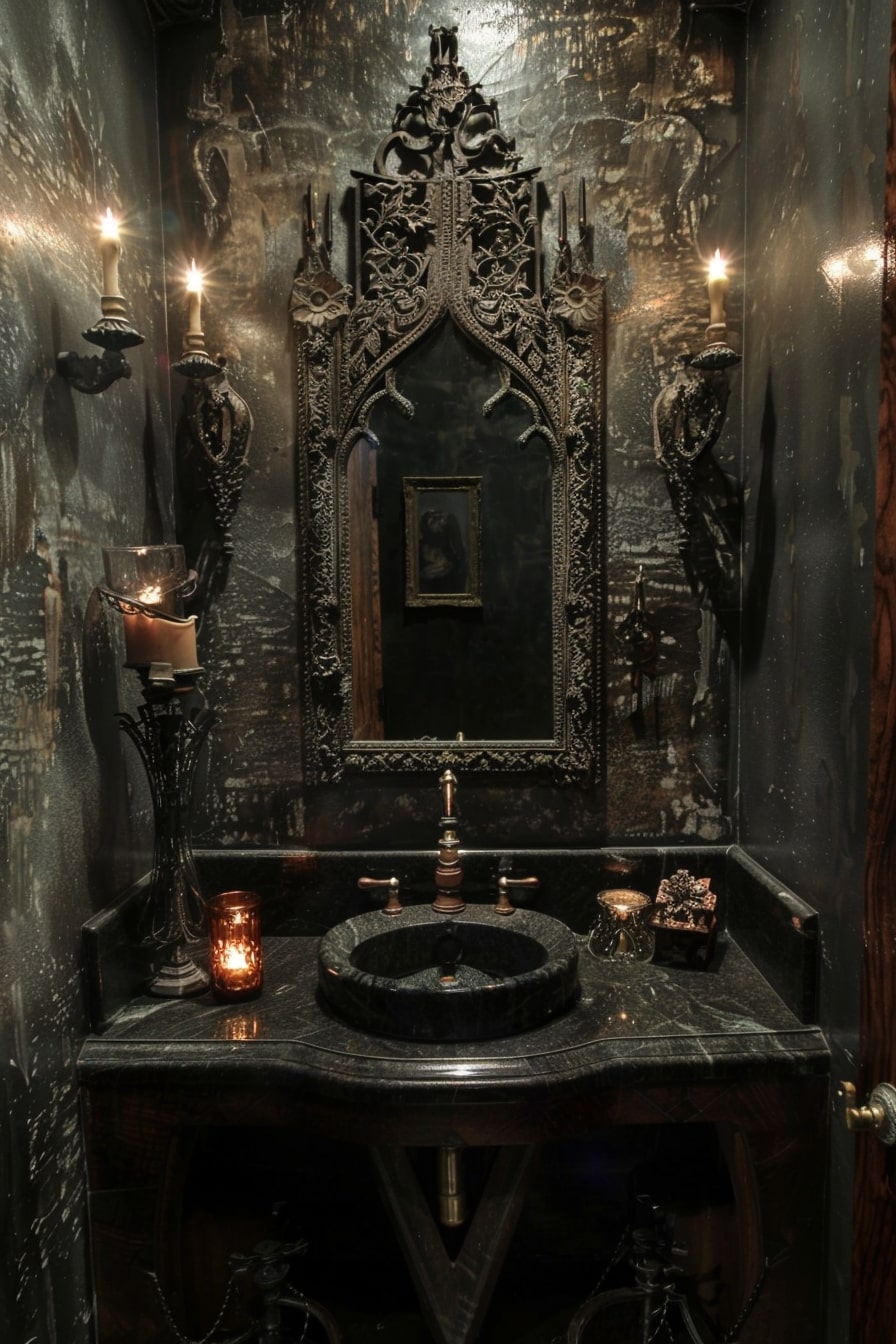 21 Gothic Bathroom Interior Concepts To Fuel Your Dreams! - My Decor Inspo