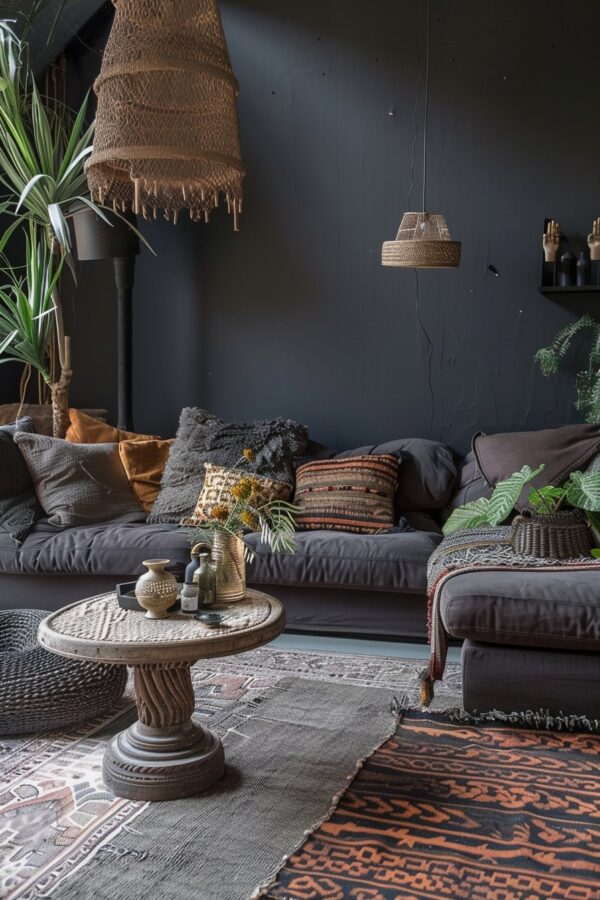 16 Dark Boho Living Room Interior Designs You Will Fall In Love With ...
