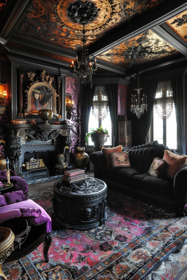 15 Gothic Living Room Interior Ideas You Will Love! - My Decor Inspo
