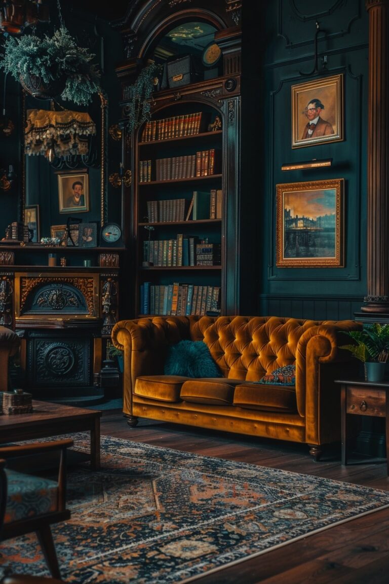 20 Dark Academia Living Room Interior Designs To Fuel Your Dreams! - My ...