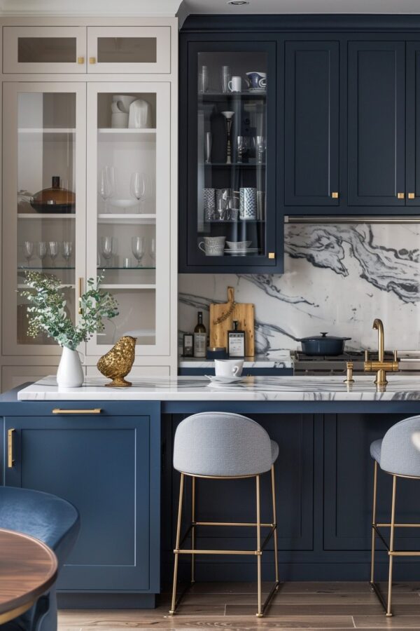12 Dark Blue Kitchen Interior Designs For Your Inspiration! - My Decor ...