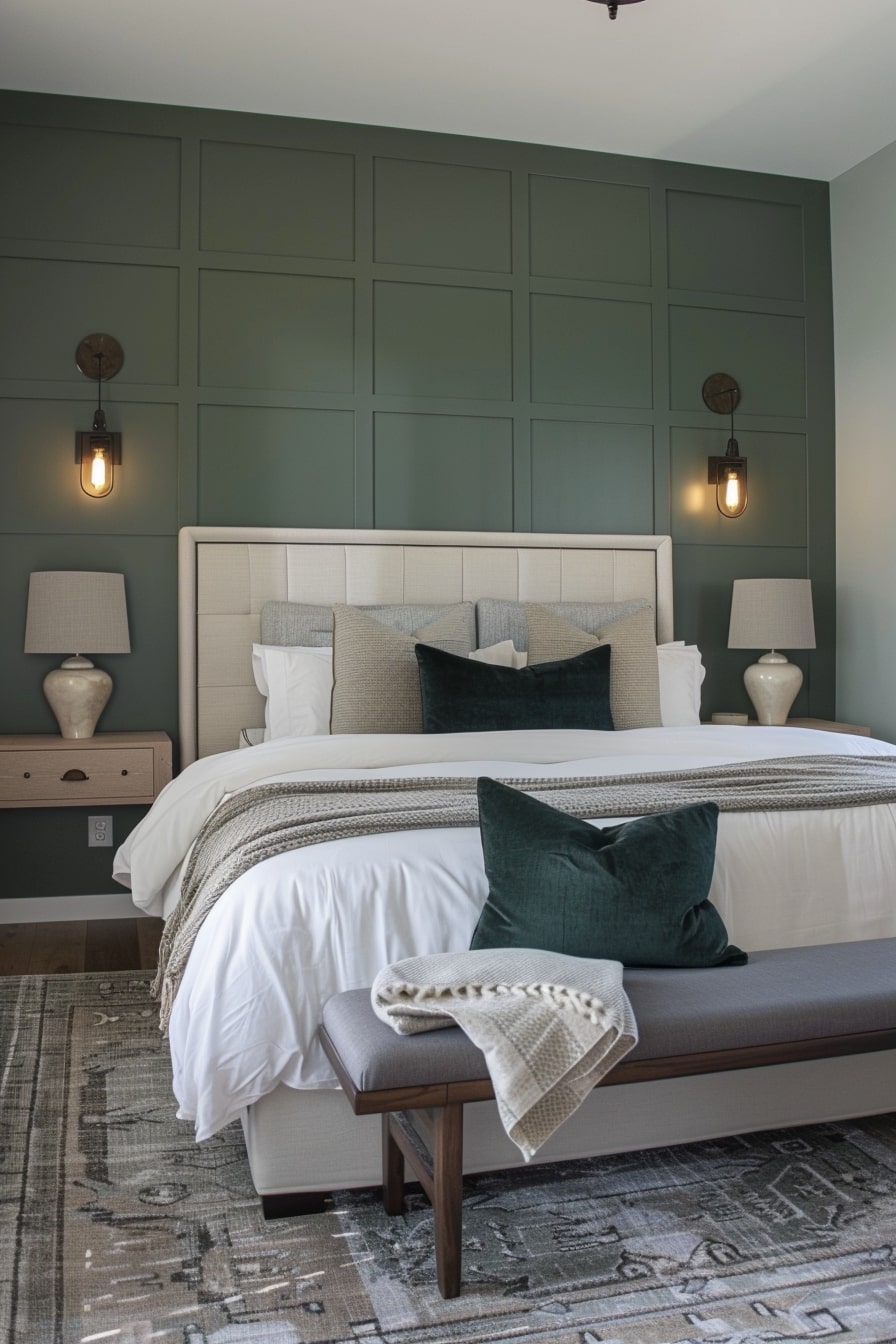 10 Green And Grey Bedroom Interior Designs For Your Inspiration! - My ...