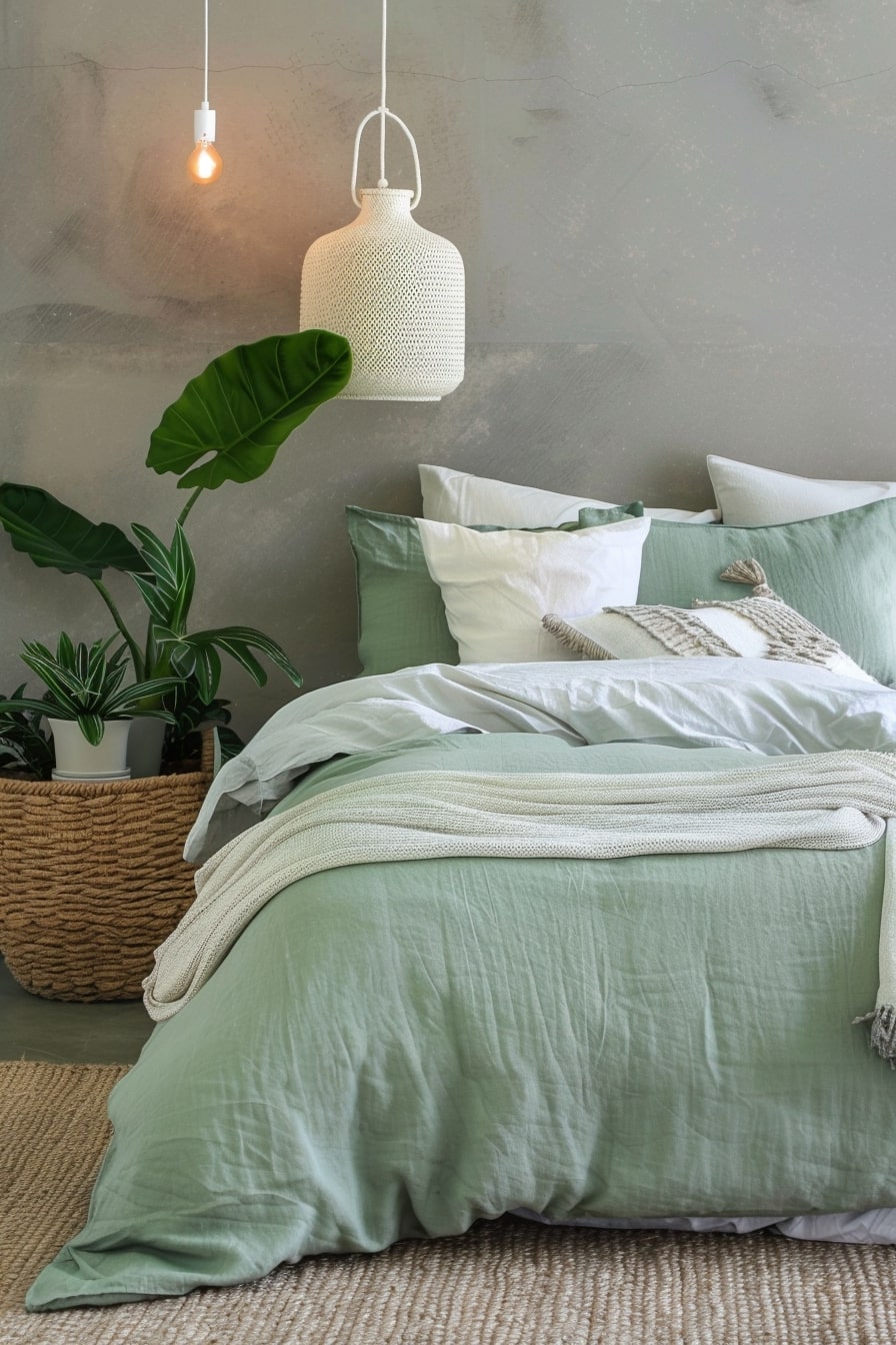 10 Green And Grey Bedroom Interior Designs For Your Inspiration! - My ...