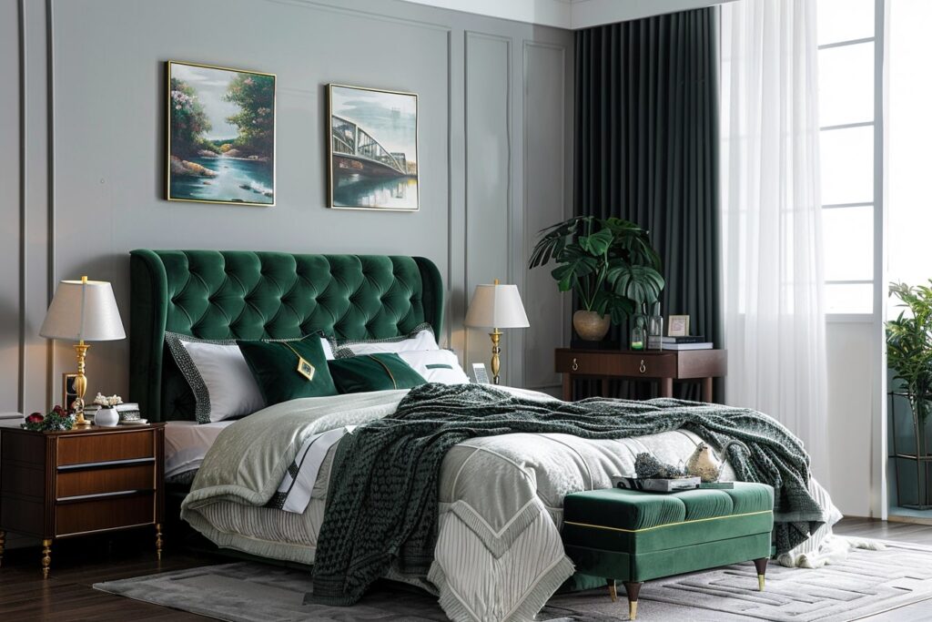 10 Green And Grey Bedroom Interior Designs For Your Inspiration! - My Decor Inspo