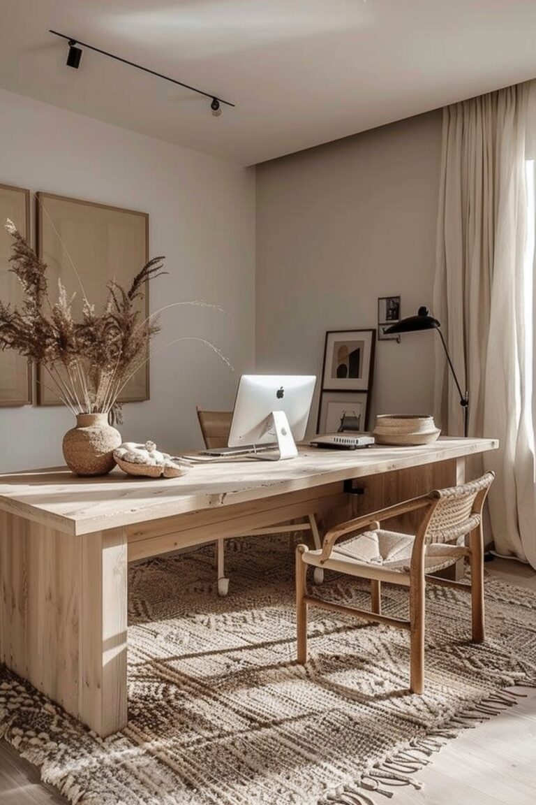 15 Japandi Home Office Design Ideas For A Productive Day! - My Decor Inspo