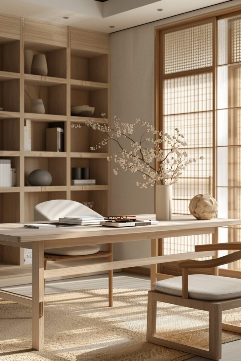 15 Japandi Home Office Design Ideas For A Productive Day! - My Decor Inspo