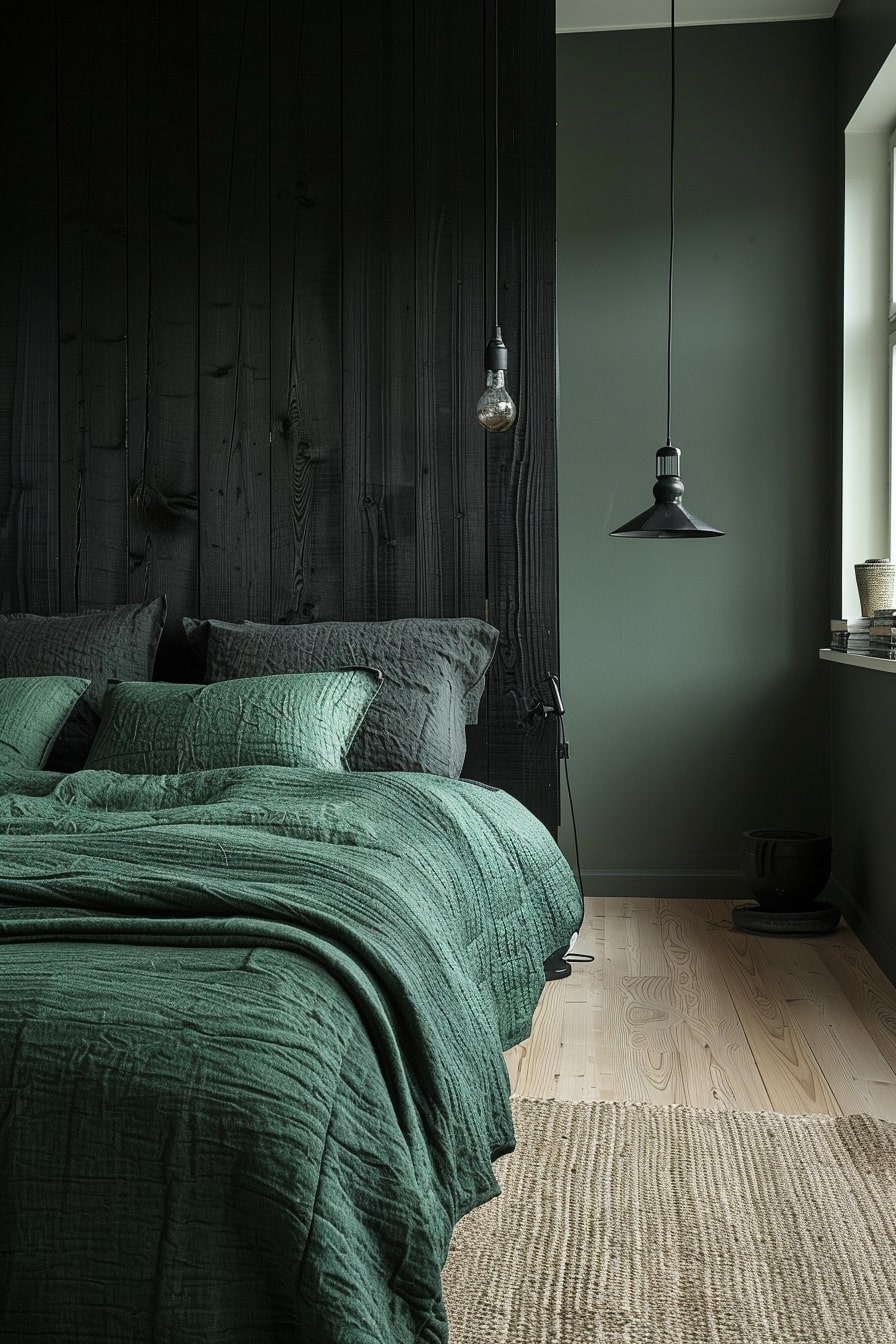 12 Black and Green Bedrooms for a Modern Look! - My Decor Inspo