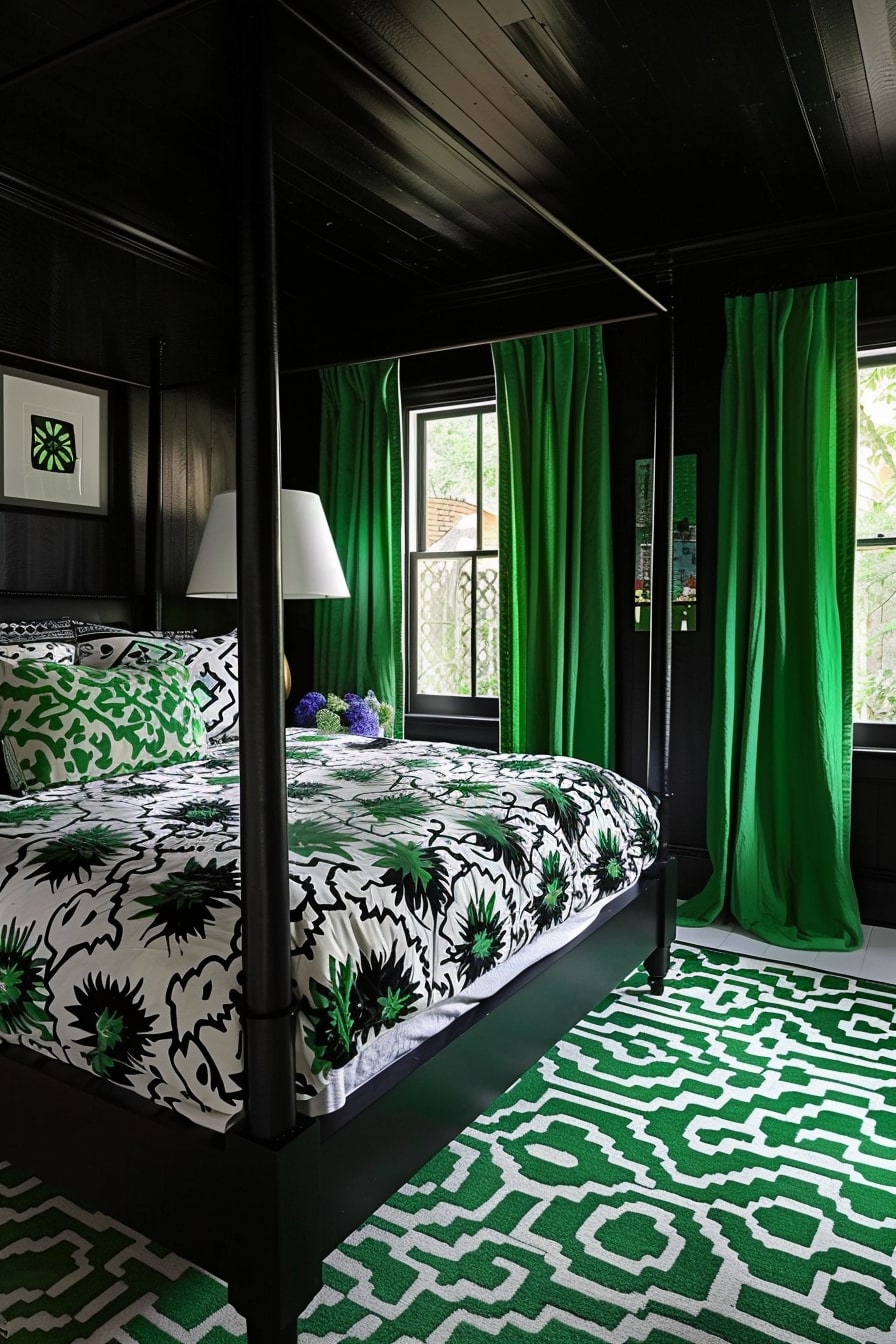 12 Black and Green Bedrooms for a Modern Look! - My Decor Inspo