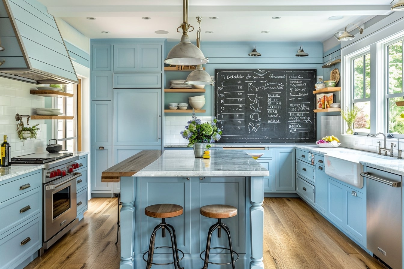 light blue kitchen decor ideas and designs