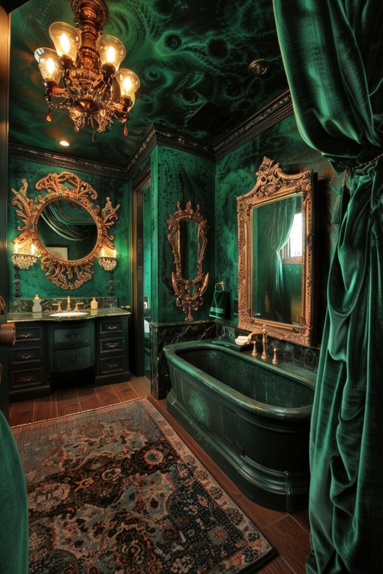 12 Emerald Green Bathrooms Ideas: Serene and Stylish! - My Decor Inspo