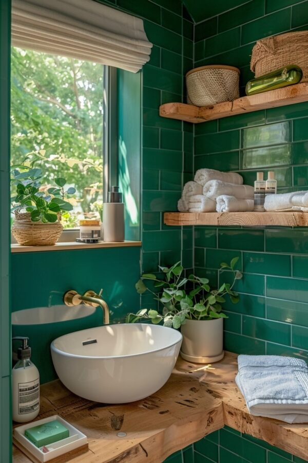 12 Emerald Green Bathrooms Ideas Serene and Stylish! My Decor Inspo