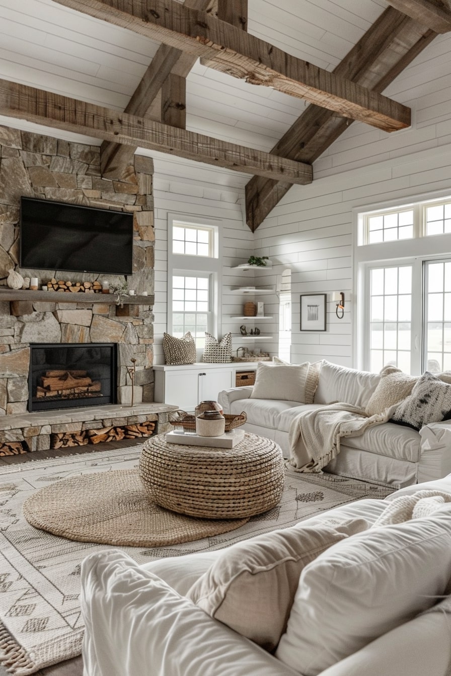 Modern Farmhouse Living Room Design Ideas for Timeless Charm