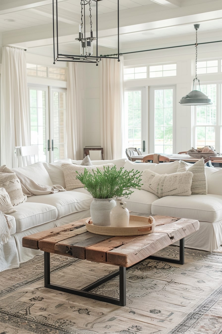 Modern Farmhouse Living Room Design Ideas for Timeless Charm