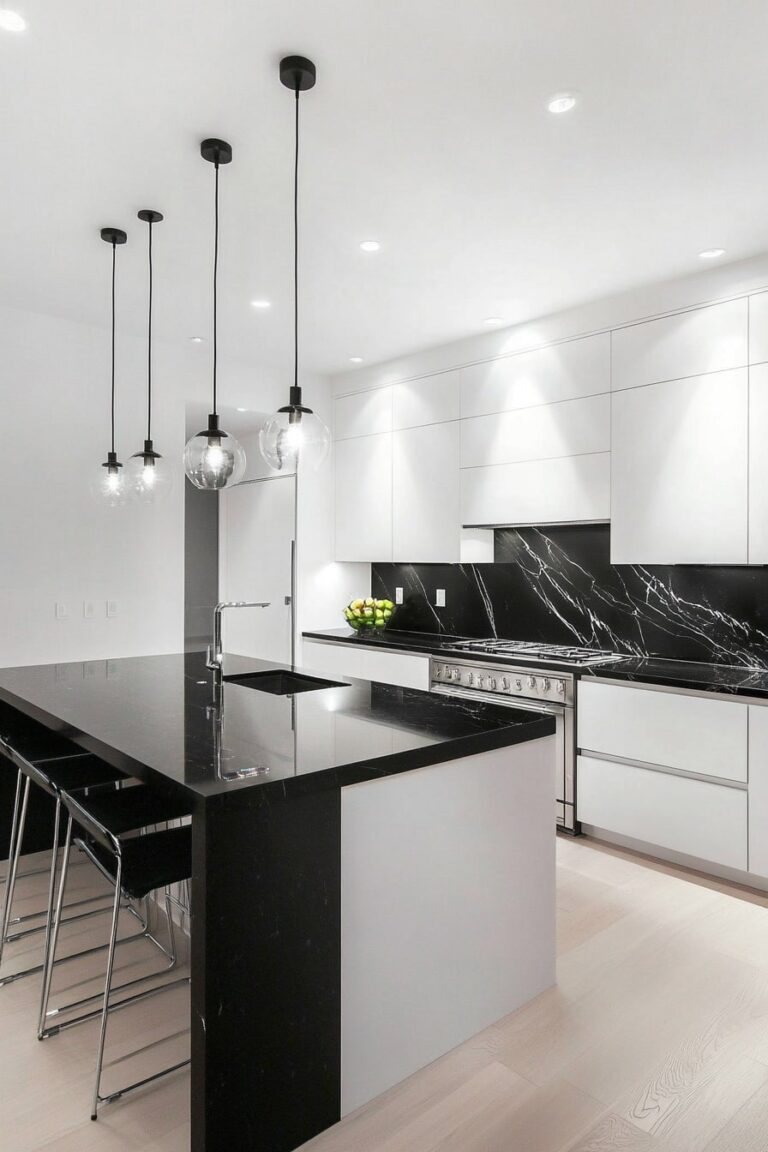 13 Kitchens with White Cabinets and Black Granite Countertops! - My ...