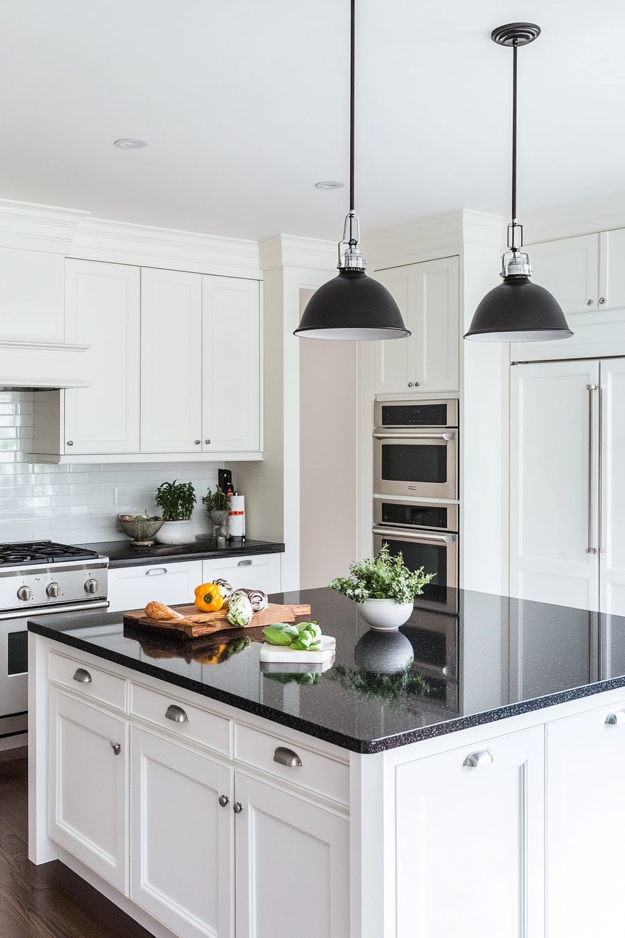 13 Kitchens with White Cabinets and Black Granite Countertops! - My ...