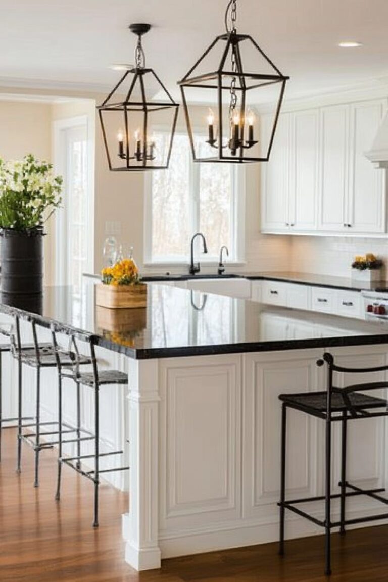 13 Kitchens with White Cabinets and Black Granite Countertops! - My ...