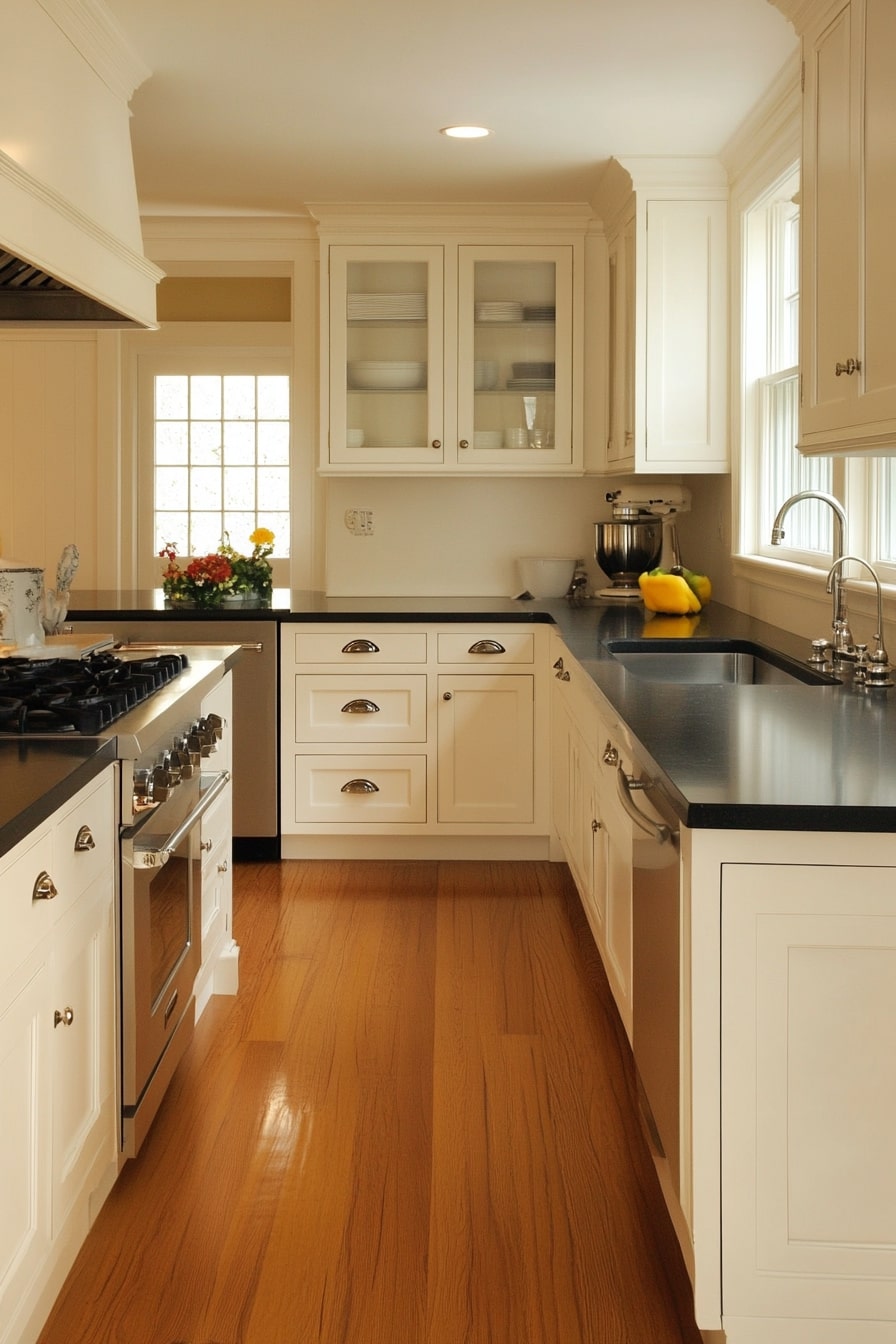 13 Kitchens with White Cabinets and Black Granite Countertops! - My ...