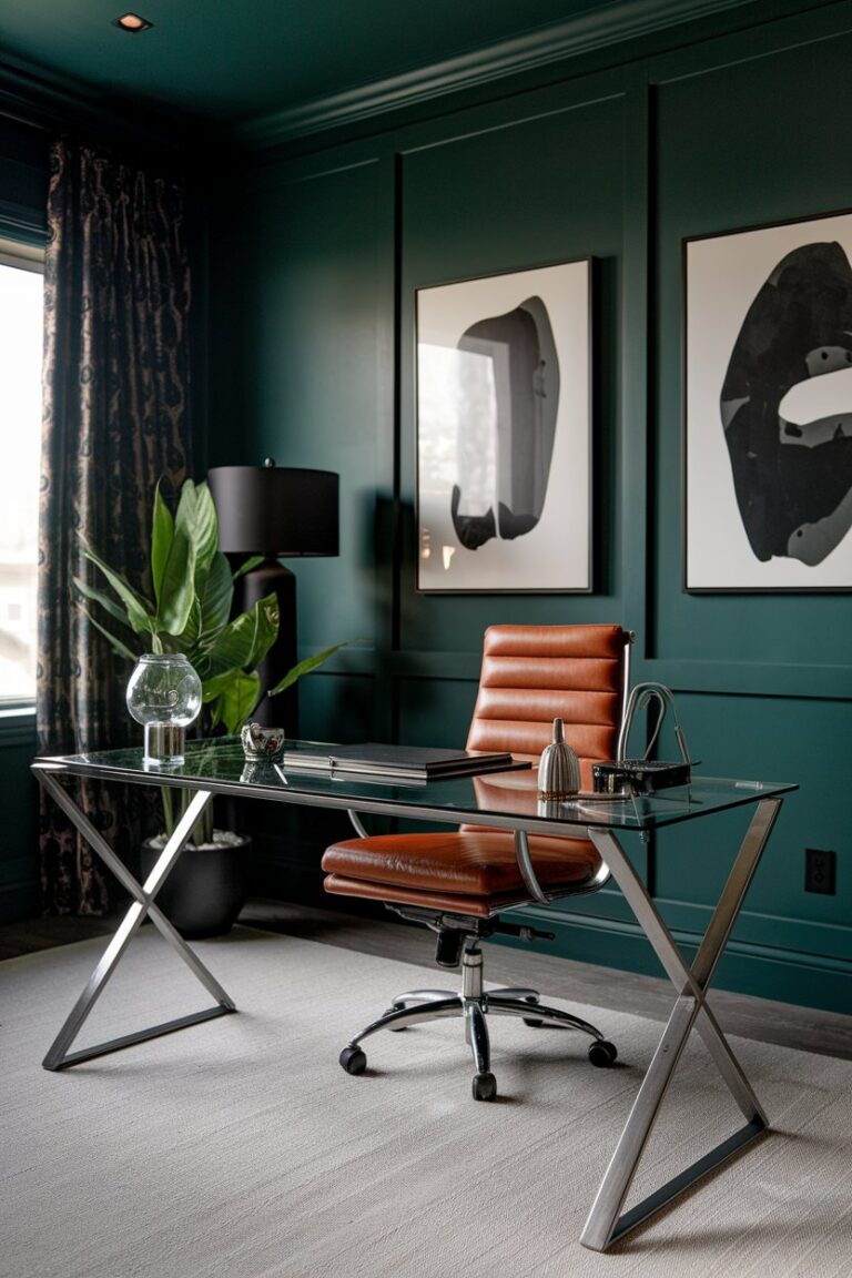 14 Moody Green Home Office Ideas to Inspire a Calm and Stylish ...