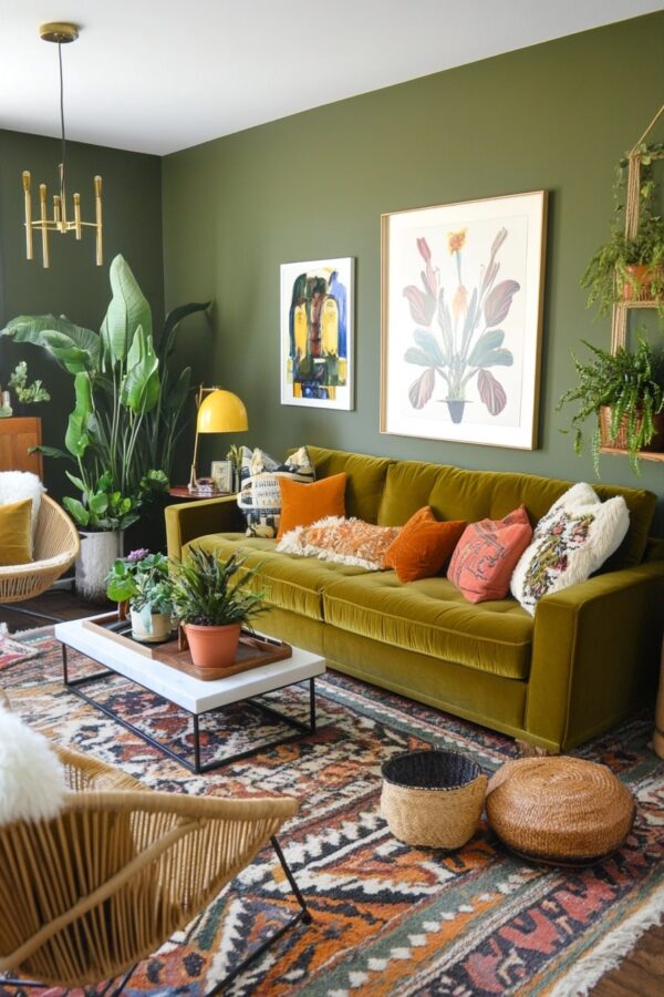 15 Olive Green Living Rooms with Modern Flair! My Decor Inspo