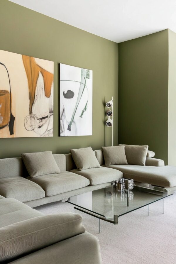 15 Olive Green Living Rooms with Modern Flair! - My Decor Inspo