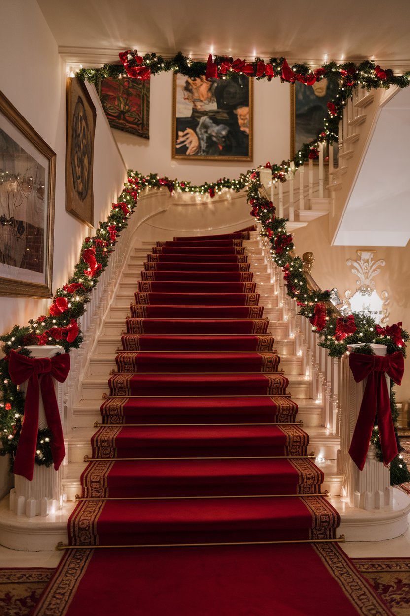 14 Christmas Decor Ideas for Stairs: Festive Designs for Every Style ...
