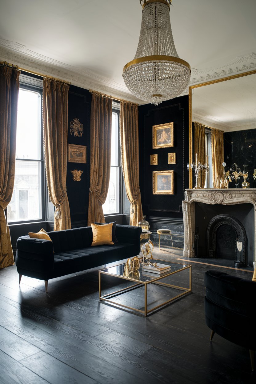 16 Black Couch Living Room Interiors That Define Modern Style - My ...