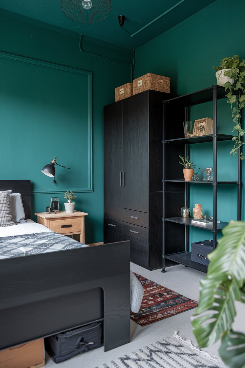 14 Green and Black Bedroom Ideas for a Bold and Elegant Look - My Decor Inspo