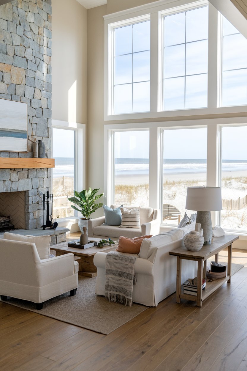 16 Coastal Farmhouse Living Room Ideas to Inspire a Relaxed, Beachy ...