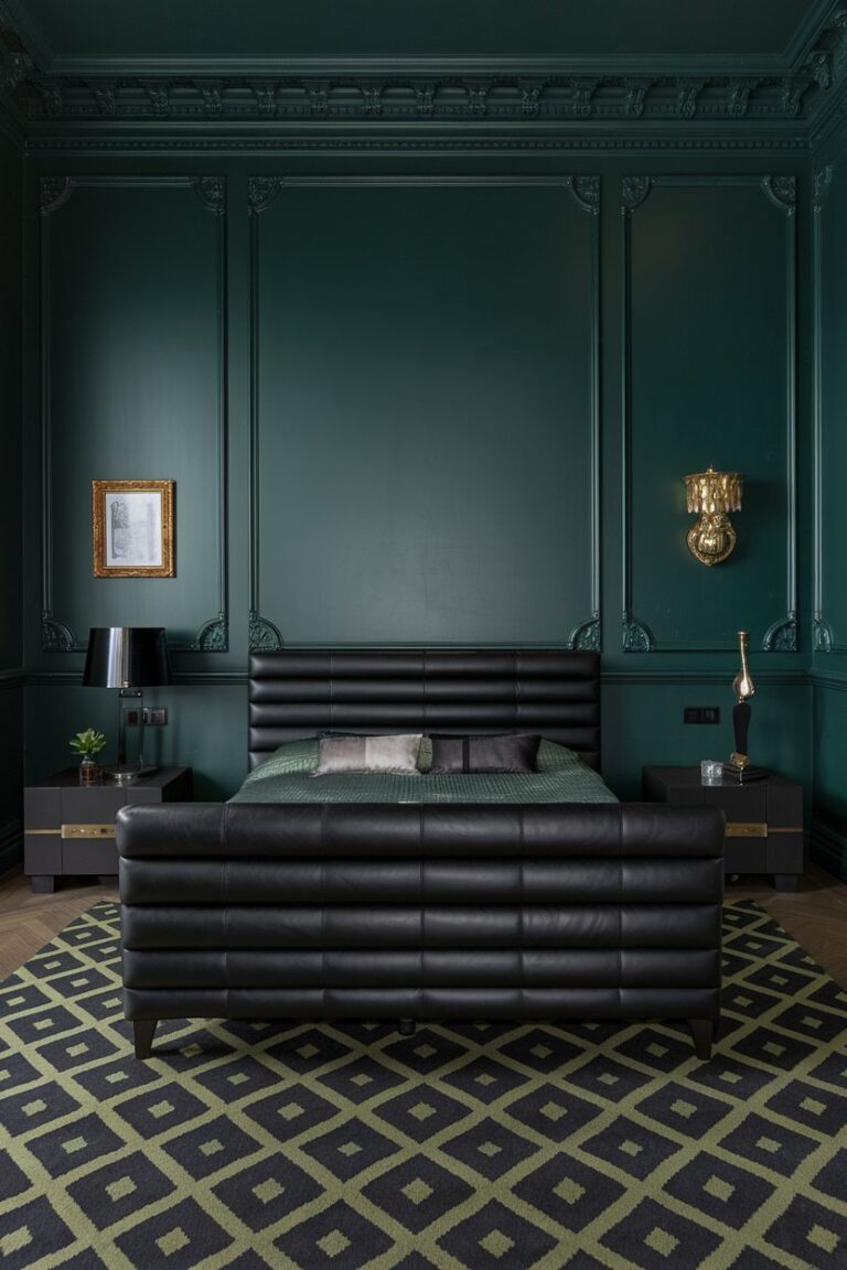14 Green and Black Bedroom Ideas for a Bold and Elegant Look - My Decor ...