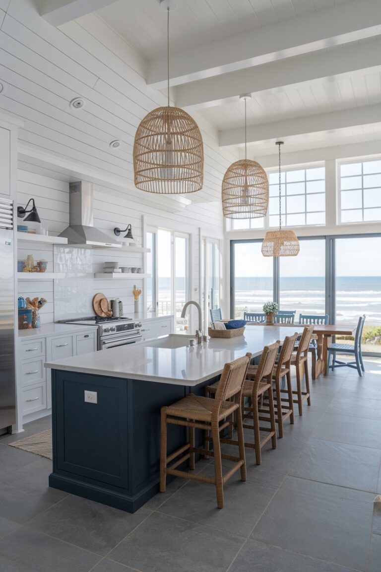 15 Modern Coastal Kitchen Interiors Perfect for a Relaxed Yet Stylish ...