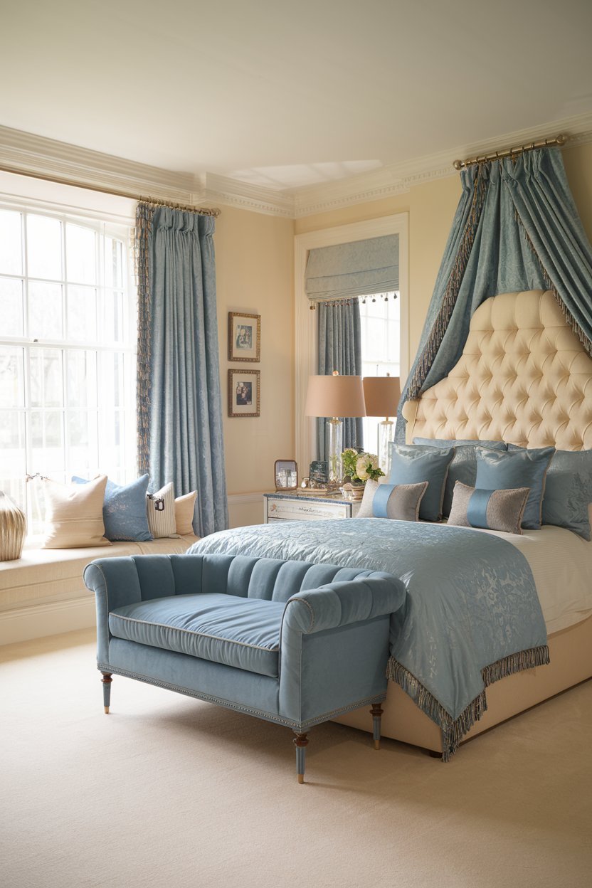 15 Blue and Cream Bedroom Ideas for a Calm and Stylish Retreat - My ...
