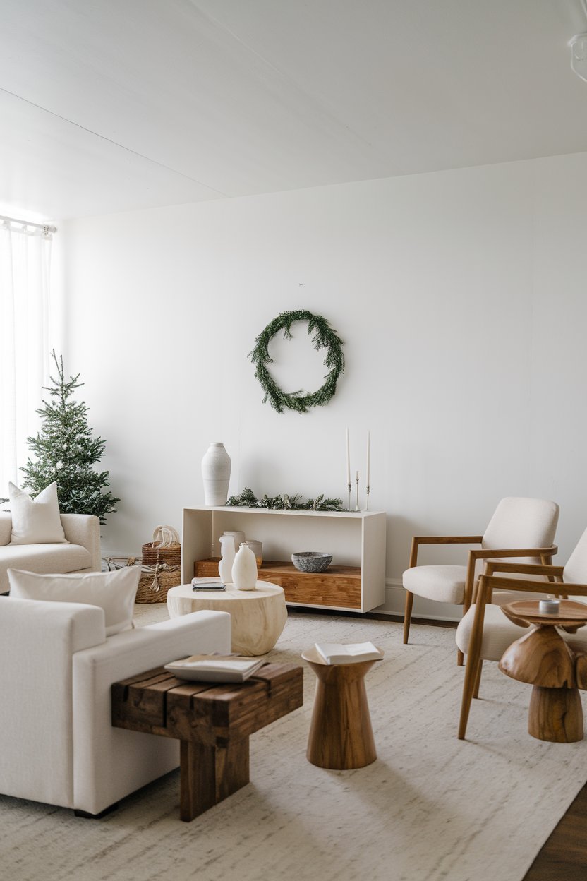 15 Minimal Christmas Decor Ideas for the Living Room: A Calm and Cozy ...