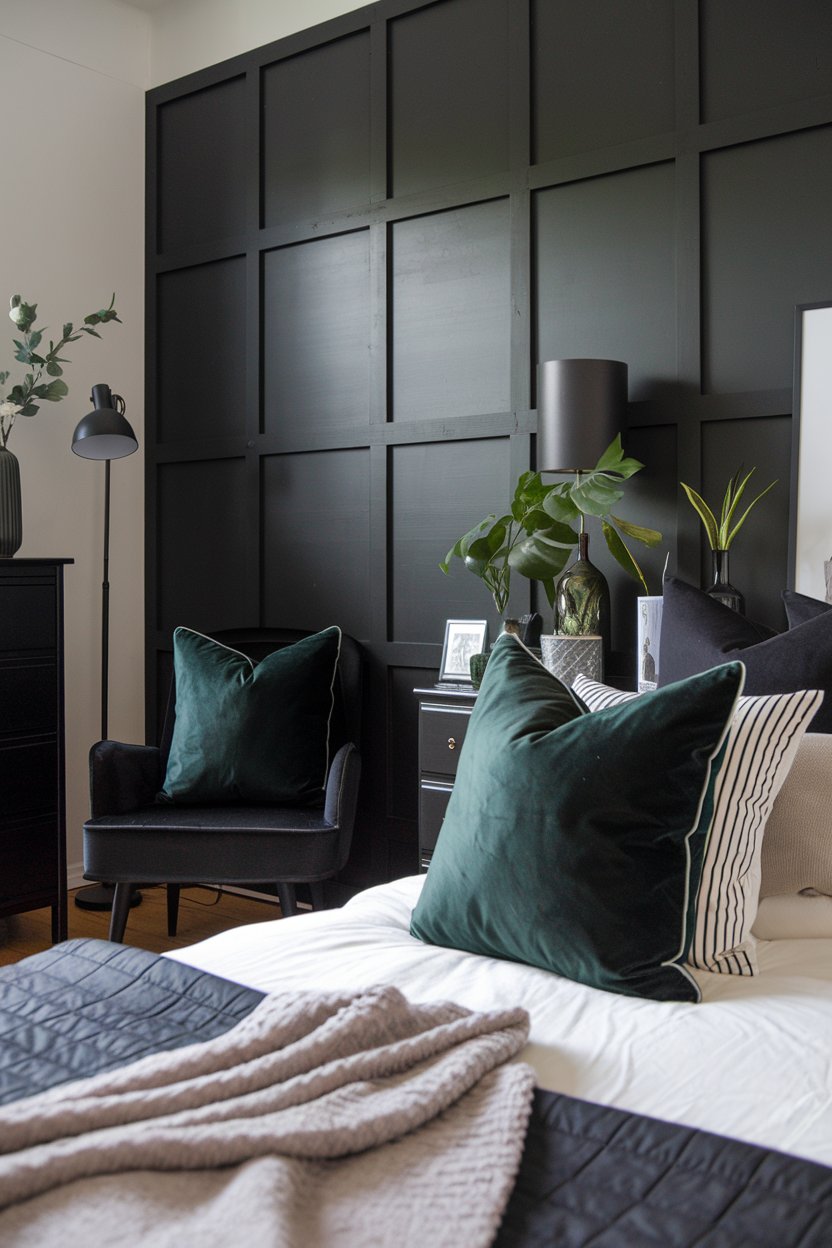12 Black and Dark Green Bedroom Ideas to Inspire a Stylish Retreat - My ...