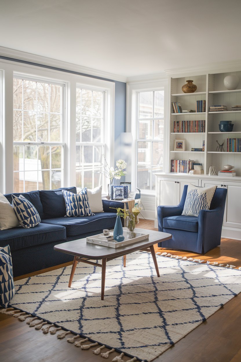 16 Blue and White Living Room Ideas for a Timeless and Stylish Space ...