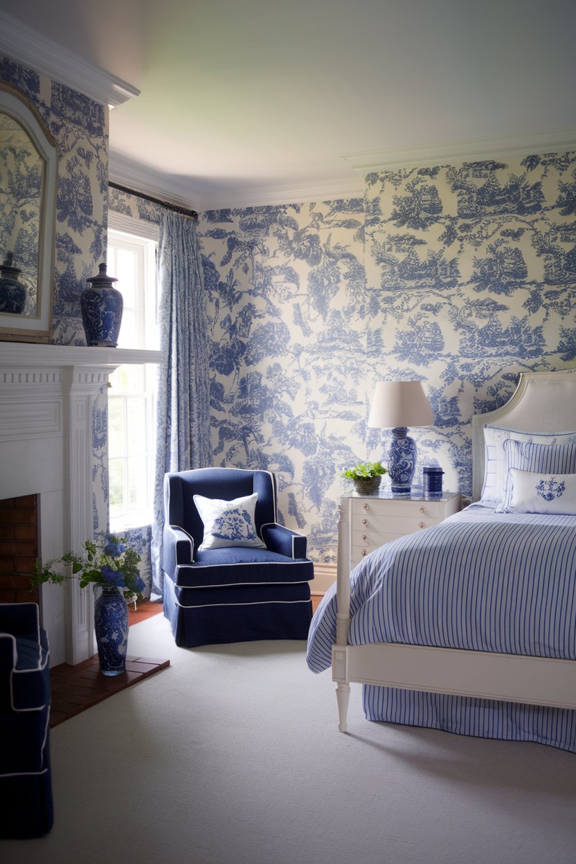 14 Blue and White Bedroom Ideas for a Calm and Stylish Retreat - My ...
